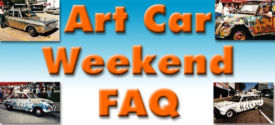 Art Car Weekend FAQ Banner